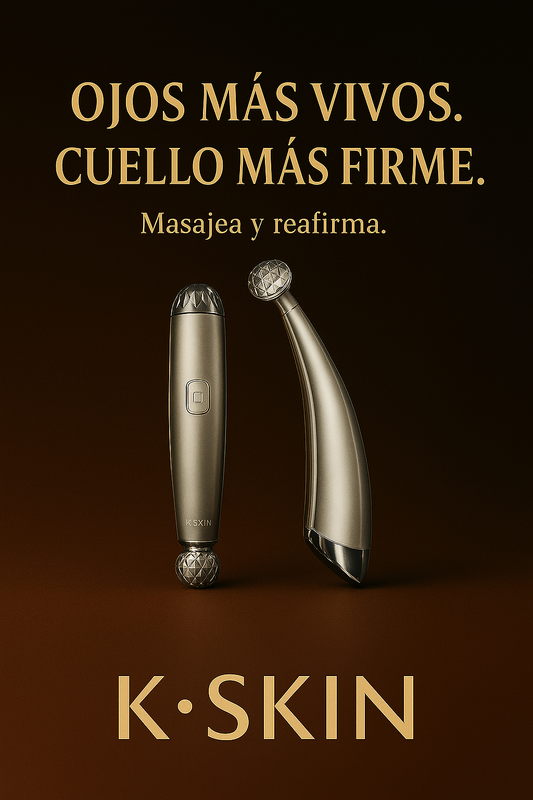 Dispositivo de Masaje Reafirmante para Ojos y Cuello con Tecnología EMS